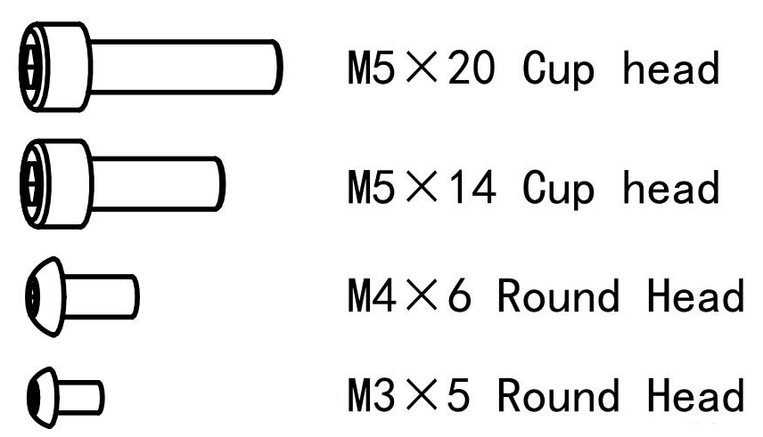 Original manual fastener reference chart