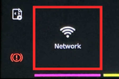 Touchscreen network settings screen from the original manual