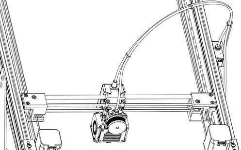 Original manual diagram of the PTFE tube routing to the print head