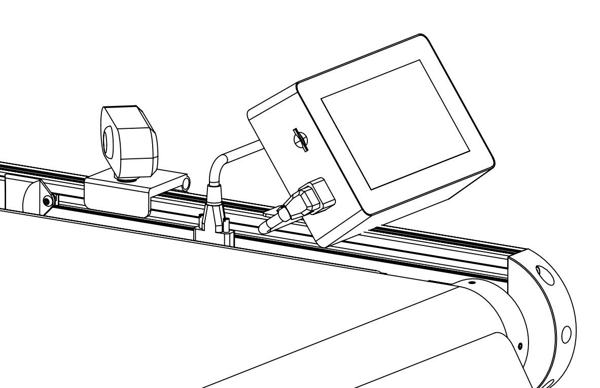Original manual diagram showing the screen cable at the printer side
