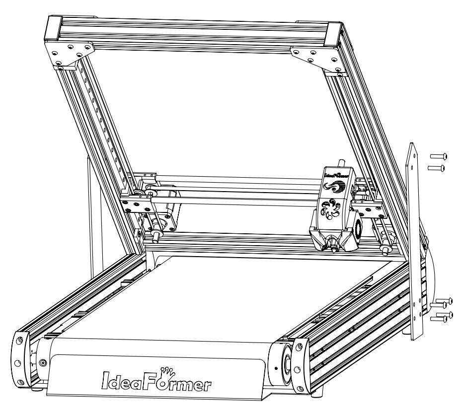 Original manual diagram for attaching the top frame