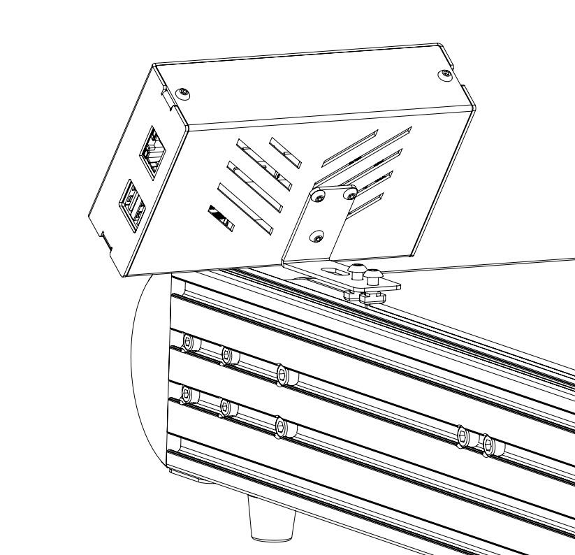 Original manual diagram for mounting the touchscreen