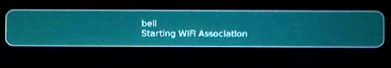 WiFi association status banner from the original manual