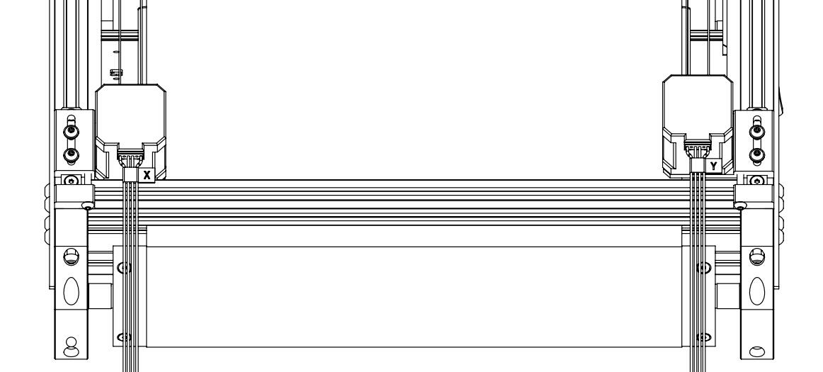 Original manual diagram for the X and Y motor cable connections