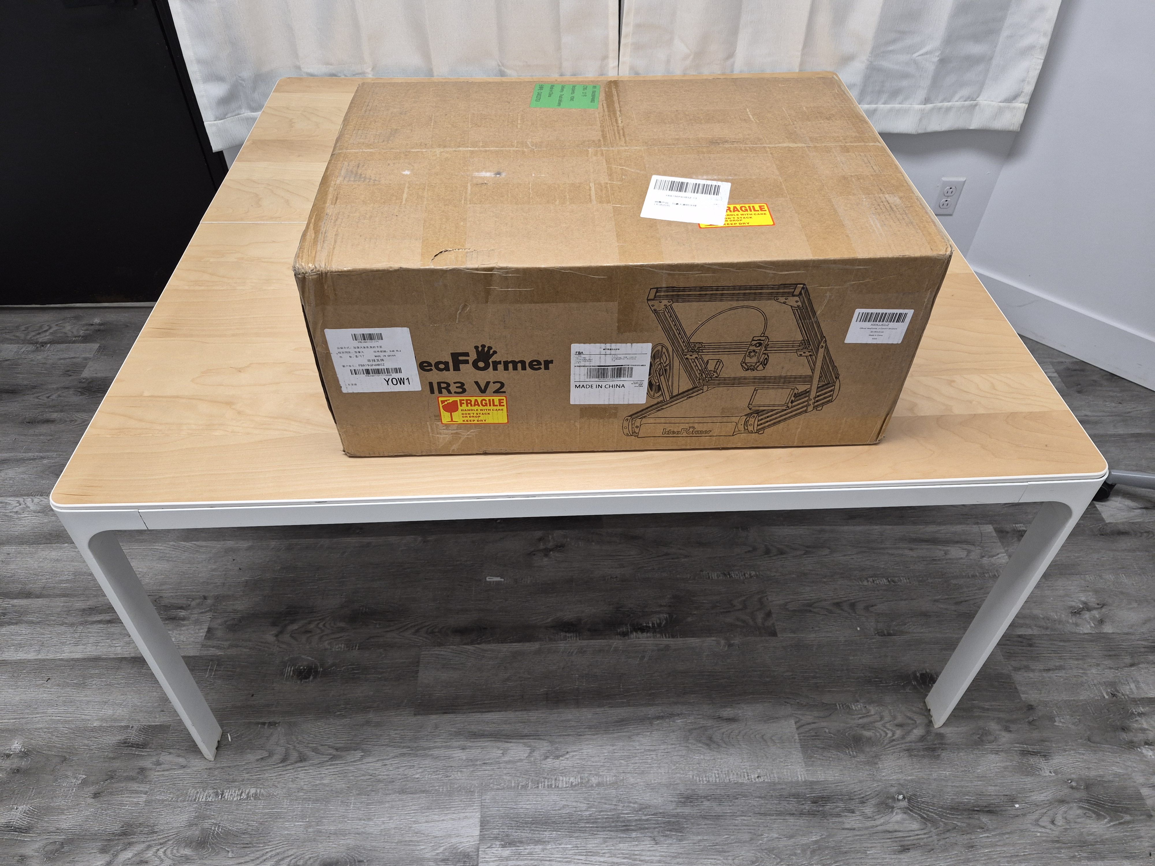 Stable table selected for the printer setup